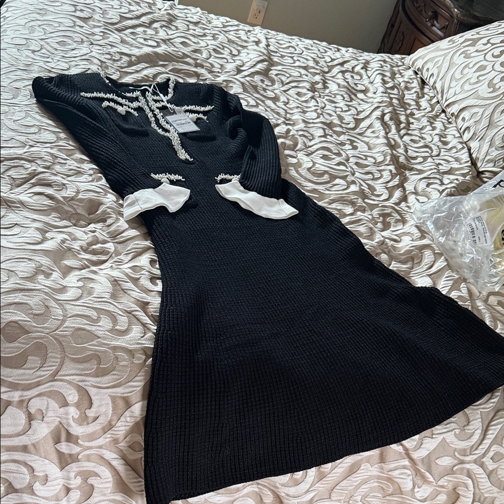 Self portrait midi knit dress